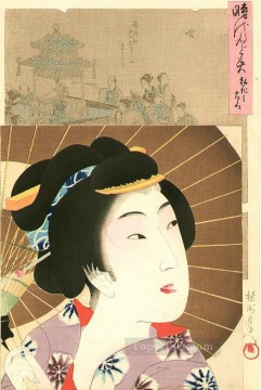  Chikanobu Pintura al %c3%b3leo - kouka jidai kagami 1897 Toyohara Chikanobu Japonés